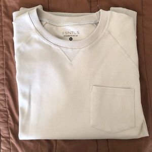 ESNTLS Tan/Cream Crewneck sweater with pocket